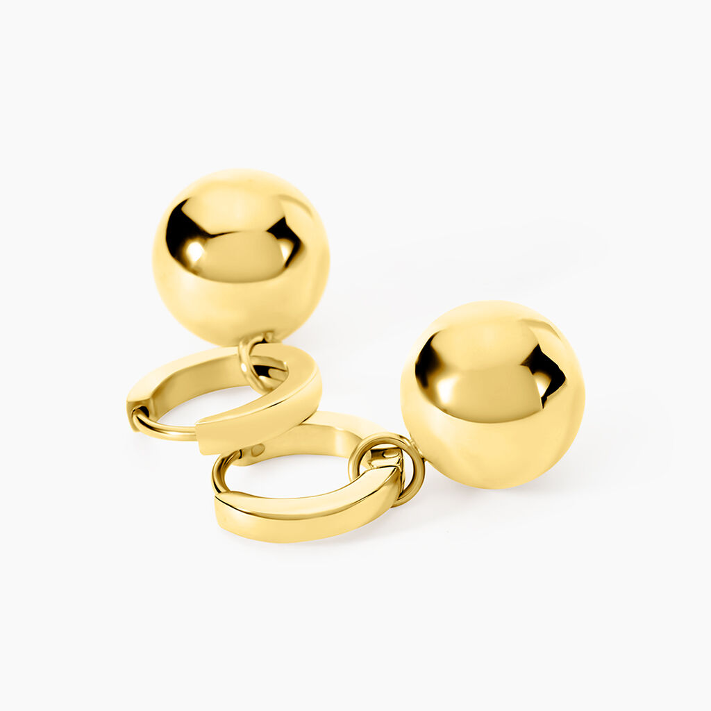 Créoles Sphere D'eclat Acier Jaune - Nouveautés Femme | Histoire d’Or