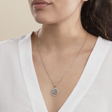 Collier Chimere Argent Blanc Oxyde De Zirconium - Colliers fantaisie Femme | Histoire d’Or