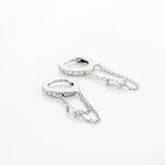 Cr&eacute;ole Argent Blanc Javier Oxydes De Zirconium - Boucles d'oreilles cr&eacute;oles Femme | Histoire d&rsquo;Or