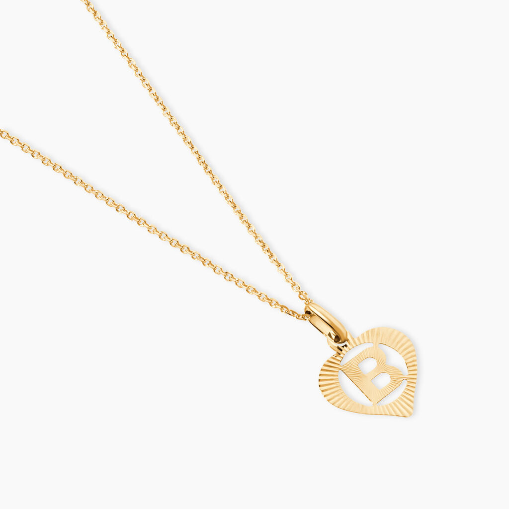 Pendentif Eudocie Coeur Lettre Or Jaune - Pendentifs Famille | Histoire d&rsquo;Or