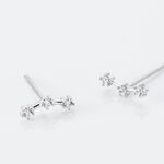 Boucles D'oreilles Puces Allegra Argent Blanc Oxyde De Zirconium - Boucles d'oreilles fantaisie Femme | Histoire d&rsquo;Or