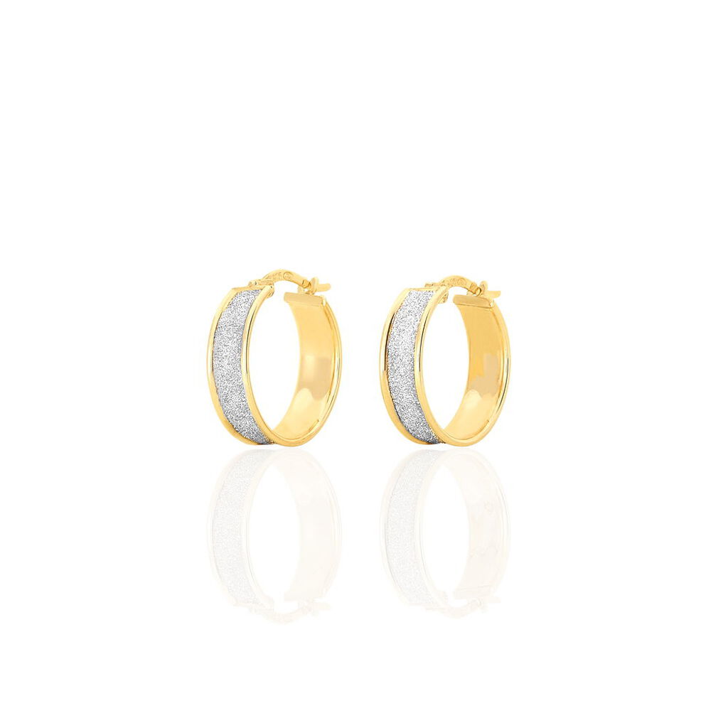 Créoles Lolly Or Bicolore - Boucles d'oreilles créoles Femme | Histoire d’Or