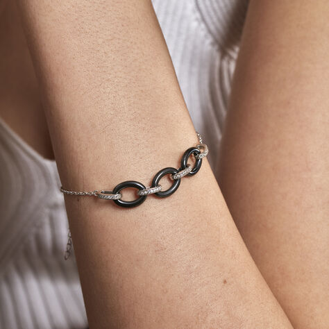 Bracelet Nowell Argent Blanc Oxyde De Zirconium Et Céramique - Bracelets fantaisie Femme | Histoire d’Or