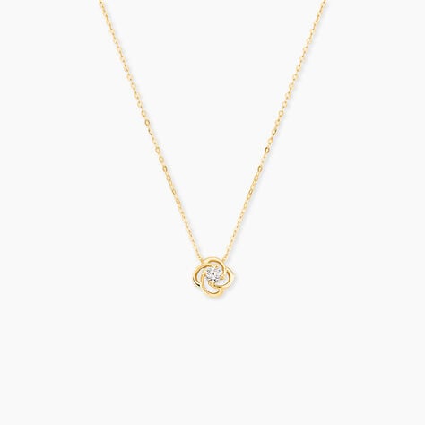 Collier Or Jaune Lazarus Oxyde De Zirconium - Colliers Femme | Histoire d&rsquo;Or