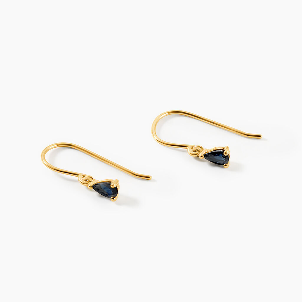 Boucles D'Oreillesucles D'Oreilles D&eacute;pareill&eacute;es Pluie D'Eclat Or Jaune Saphir - Boucles d'oreilles Femme | Histoire d&rsquo;Or