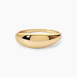 Bague Omega Argent Dor&eacute; A L'Or 750/1000 - Bijoux sans pierre Femme | Histoire d&rsquo;Or