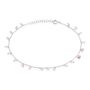 Chaîne De Cheville Carolaine Argent Blanc Oxyde De Zirconium