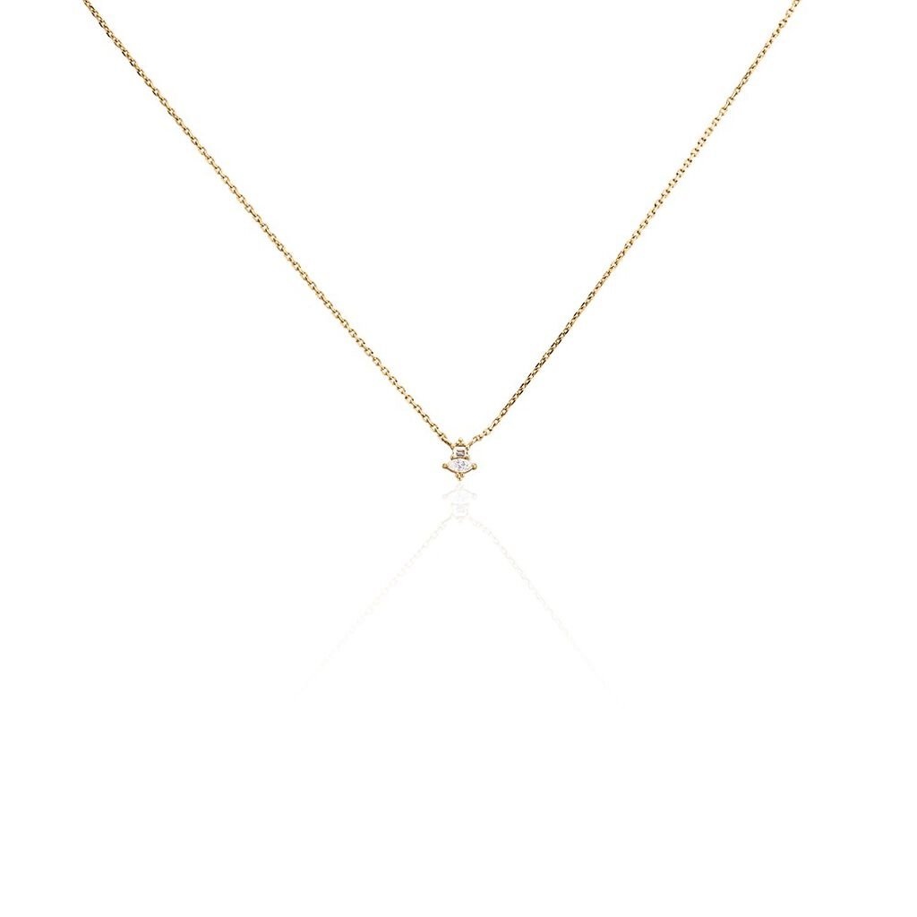 Collier éclat Perlé Plaqué Or Oxyde De Zirconium - Colliers Femme | Histoire d’Or