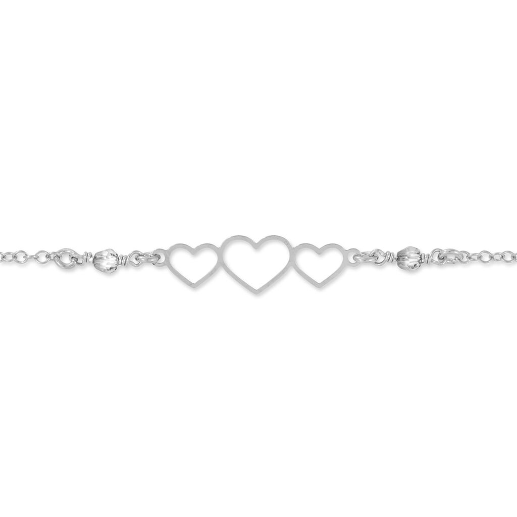 Bracelet Love Love Argent Blanc Oxyde De Zirconium - Bracelets Coeur Femme | Histoire d’Or