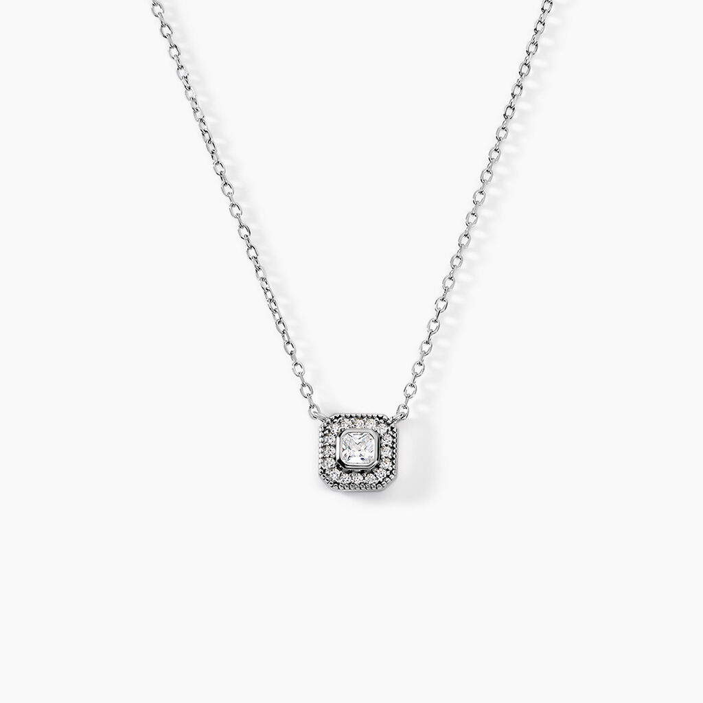 Collier Micarla Argent Blanc Oxyde De Zirconium - Colliers fantaisie Femme | Histoire d’Or