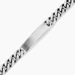 Bracelet Identit&eacute; Esteban Acier Gris - Gourmettes Homme | Histoire d&rsquo;Or