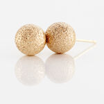 Boucles D'oreilles Puces Fidelia Boule Sablee Or Jaune - Clous d'oreilles Femme | Histoire d&rsquo;Or