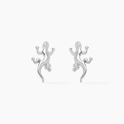 Boucles D'oreilles Puces Ivelyse Argent Blanc - Boucles d'oreilles fantaisie Femme | Histoire d&rsquo;Or