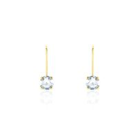 Boucles D'oreilles Pendantes Or Jaune Zoe Topaze