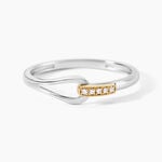 Bague Or Jaune Argent Blanc Oxyde De Zirconium - Bagues avec pierre Femme | Histoire d&rsquo;Or