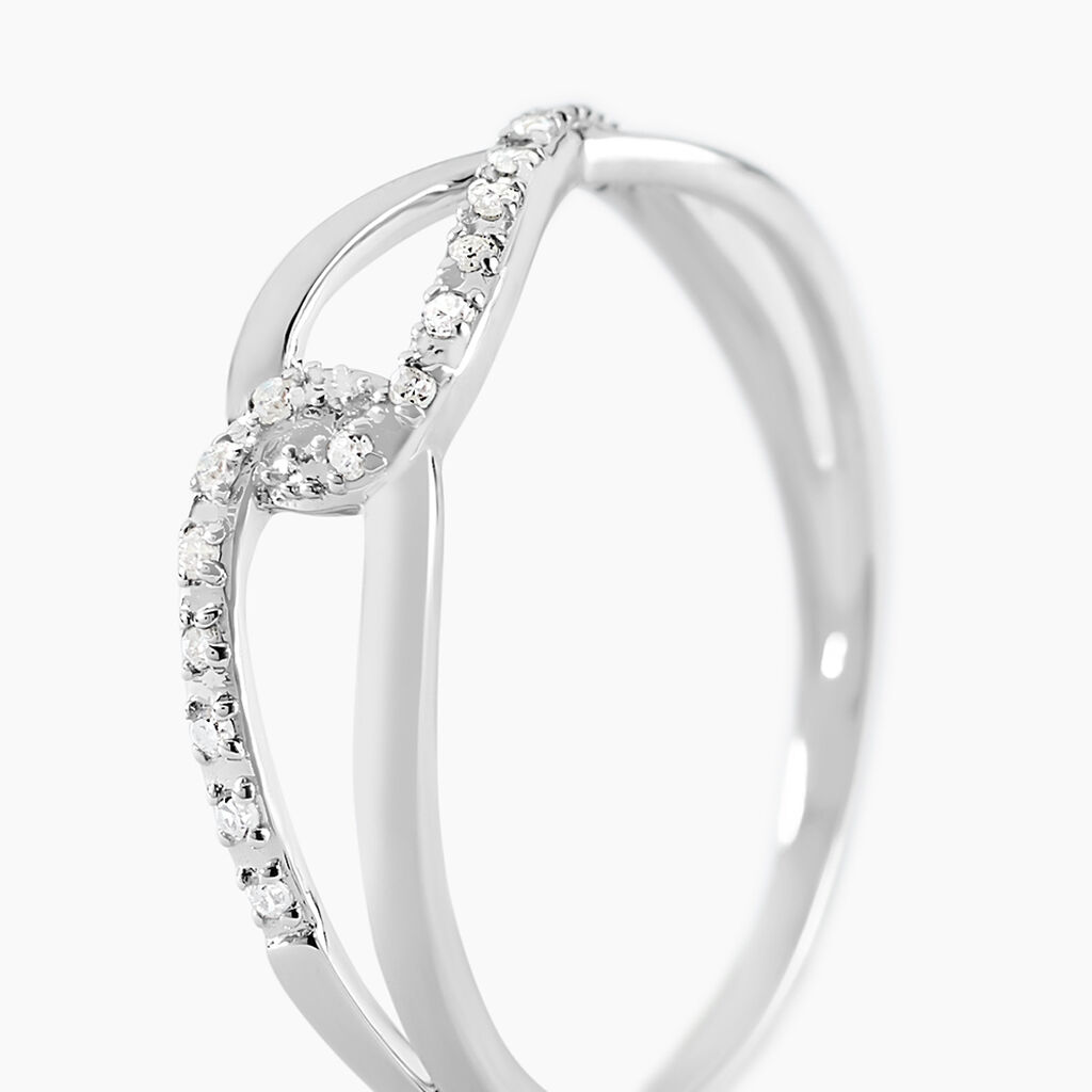 Bague Osanna Or Blanc Diamants - Bagues avec pierre Femme | Histoire d&rsquo;Or