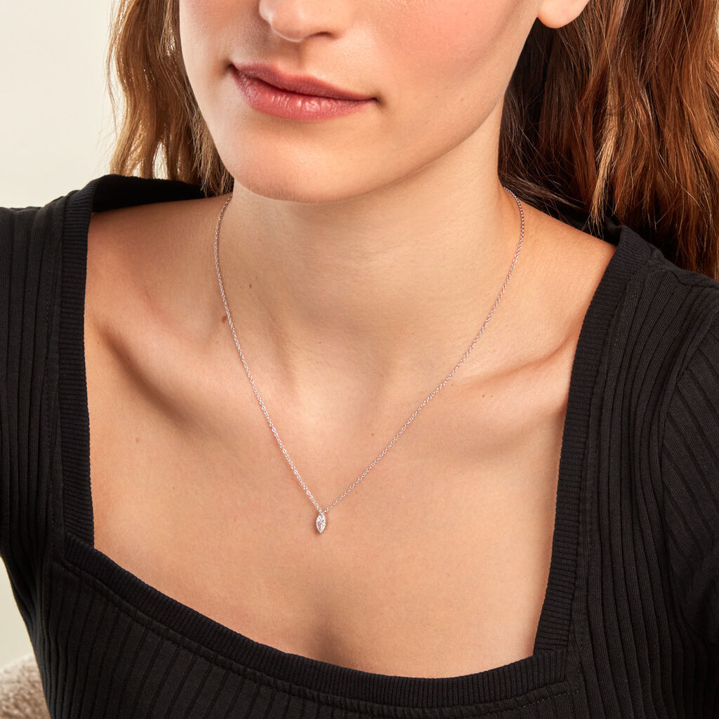 Collier Giulette Argent Blanc Oxyde De Zirconium - Colliers fantaisie Femme | Histoire d’Or