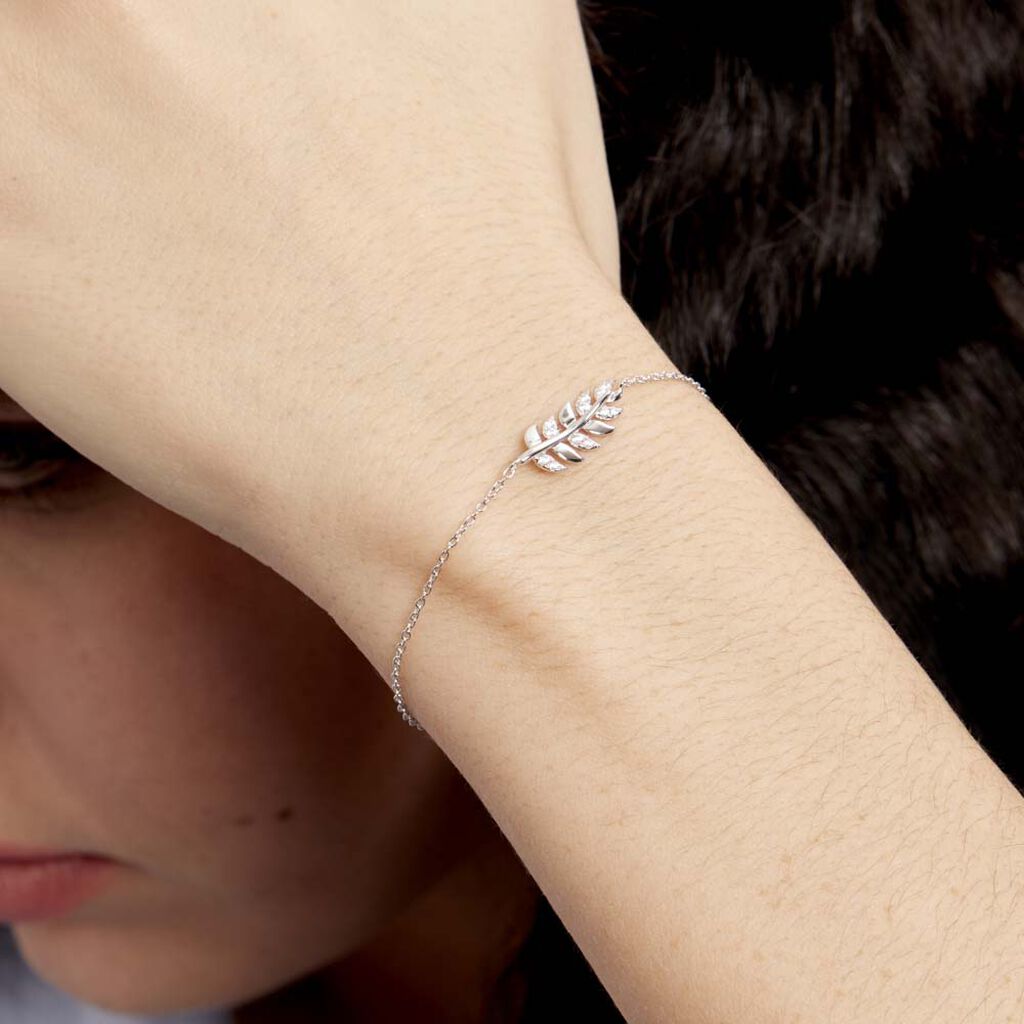 Bracelet Jade Argent Blanc Oxyde De Zirconium - Bracelets Femme | Histoire d’Or