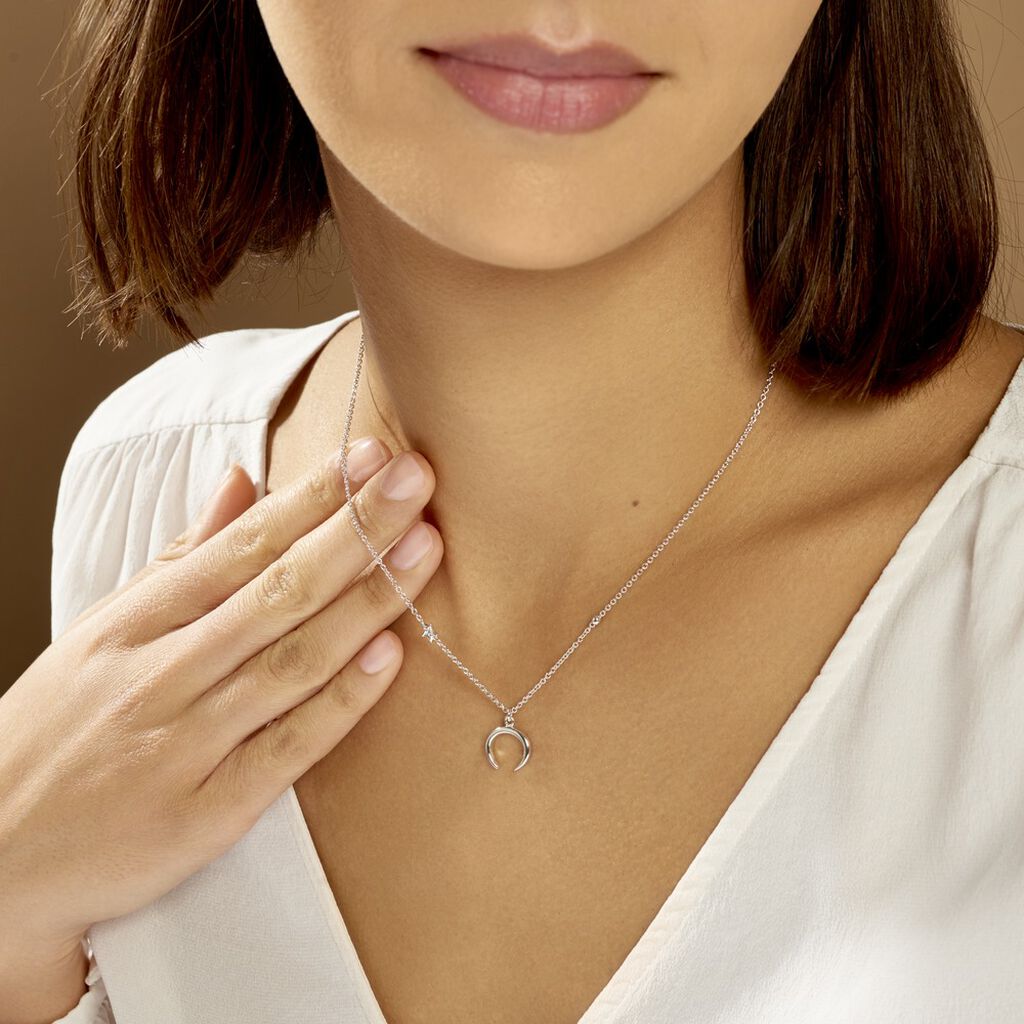Collier Serenella Argent Blanc Oxyde De Zirconium - Colliers fantaisie Femme | Histoire d’Or