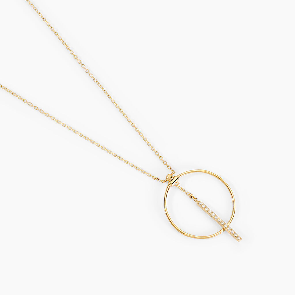 Collier Or Jaune Guda Oxyde De Zirconium - Colliers Femme | Histoire d&rsquo;Or