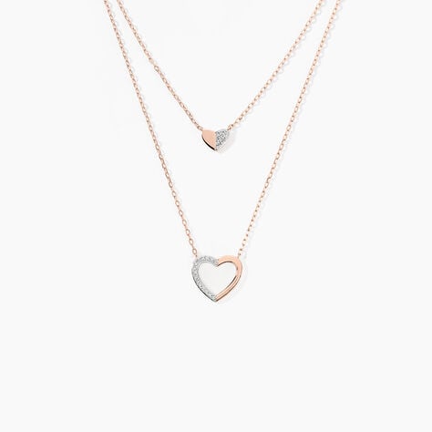 Collier Emilia Or Rose Diamant - Colliers doubles et triples chaînes Femme | Histoire d’Or