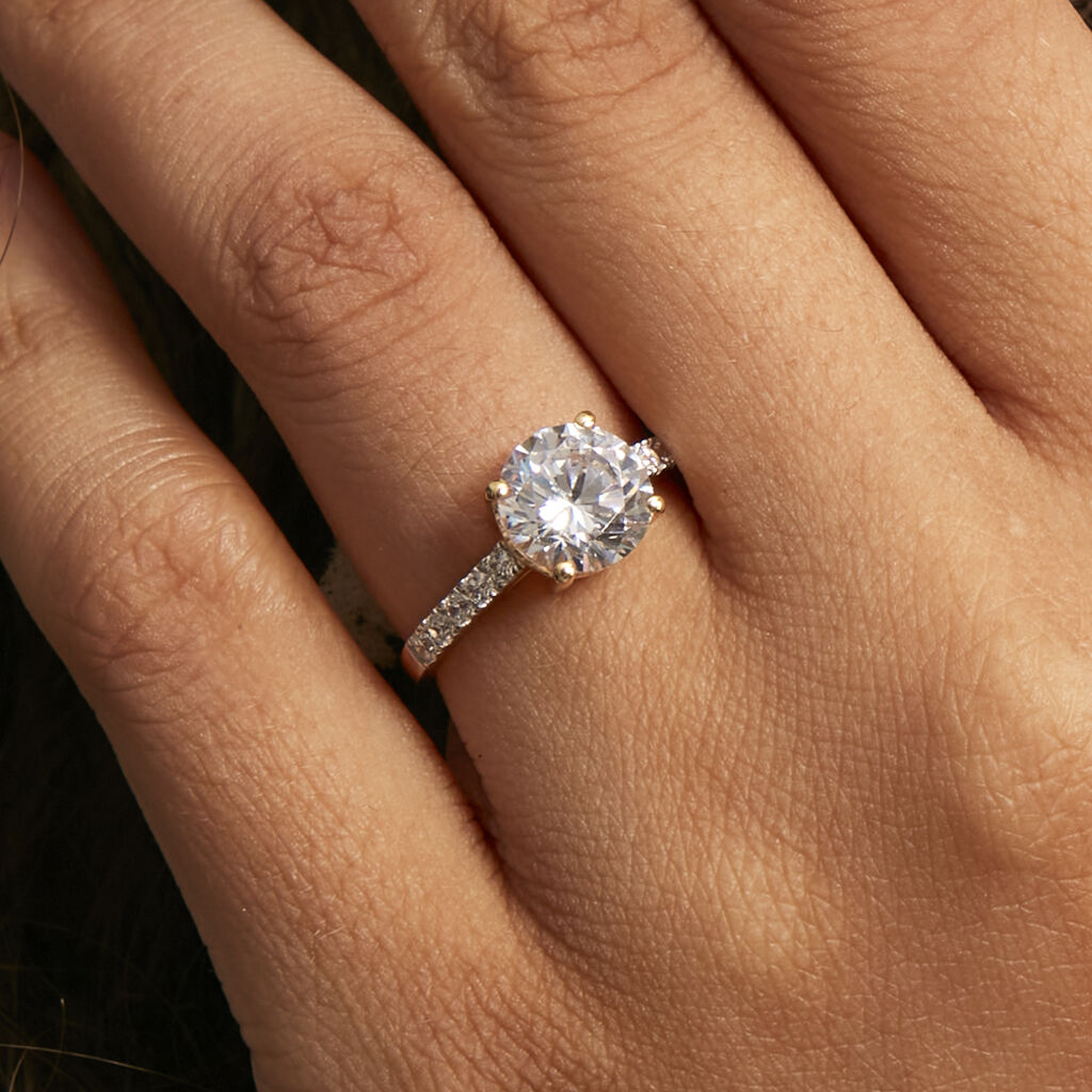 Bague Solitaire Terese Or Jaune Oxyde De Zirconium - Bagues solitaires Femme | Histoire d’Or