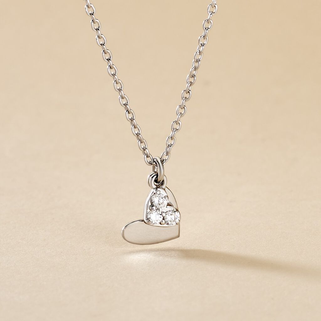Collier Salli Argent Blanc Oxyde De Zirconium - Colliers fantaisie Femme | Histoire d’Or