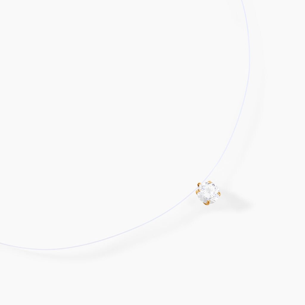 Collier Or Jaune Maiorga Oxyde De Zirconium - Colliers Femme | Histoire d&rsquo;Or