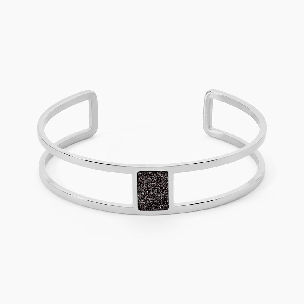 Bracelet Jonc Acier Blanc Maria - Bracelets joncs Femme | Histoire d&rsquo;Or