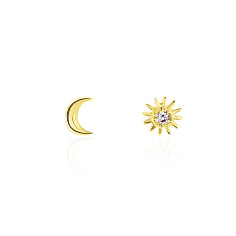 Boucles D'oreilles Puces Berberis Or Jaune Oxyde - Clous d'oreilles Femme | Histoire d’Or