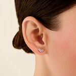 Boucles D'Oreilles Puces Facettes Argent Blanc Oxyde De Zirconium - Boucles d'oreilles empierr&eacute;es Femme | Histoire d&rsquo;Or
