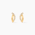 Boucles D'oreilles Puces Helvi Or Jaune Oxyde De Zirconium - Clous d'oreilles Femme | Histoire d&rsquo;Or
