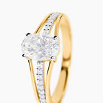 Bague Solitaire Fallon Or Jaune Oxyde De Zirconium - Bagues solitaires Femme | Histoire d&rsquo;Or