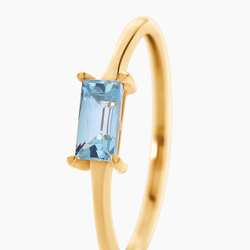 Bague Nottingham Or Jaune Topaze - Solitaires classiques Femme | Histoire d&rsquo;Or