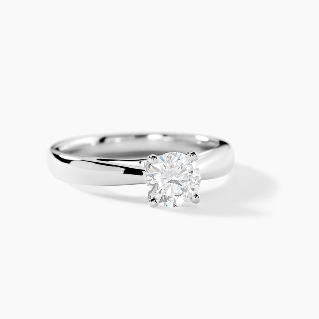 Bague Solitaire Platine 950/1000 Diamant 0.80Ct Serti 4 Griffes - Bagues solitaires Femme | Histoire d’Or