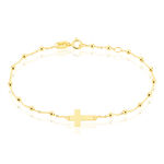 Bracelet Evelina Maille Boule Or Jaune - Bracelets Communion Enfant | Histoire d&rsquo;Or