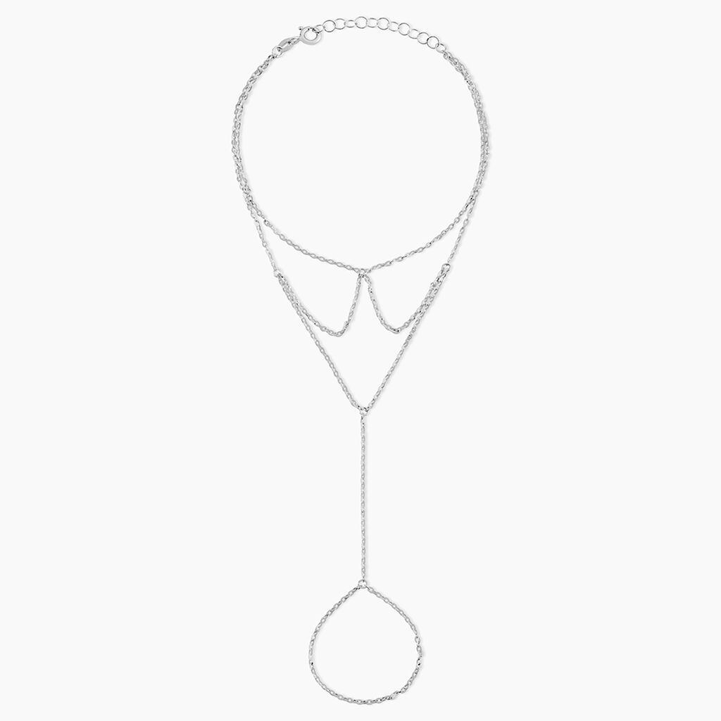 Bijou De Main Irina Argent Blanc - Bracelets Femme | Histoire d&rsquo;Or