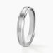 Alliance Mat Et Brillant Ruban Plat Palladium Blanc - Alliances Homme | Histoire d’Or
