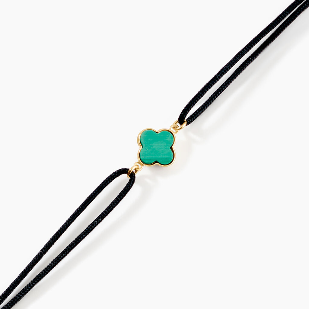 Bracelet Lucky Gems Or Jaune Malachite - Bracelets cordon Femme | Histoire d&rsquo;Or