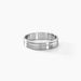 Alliance Abygail Ruban Plat Argent Blanc - Alliances Famille | Histoire d’Or
