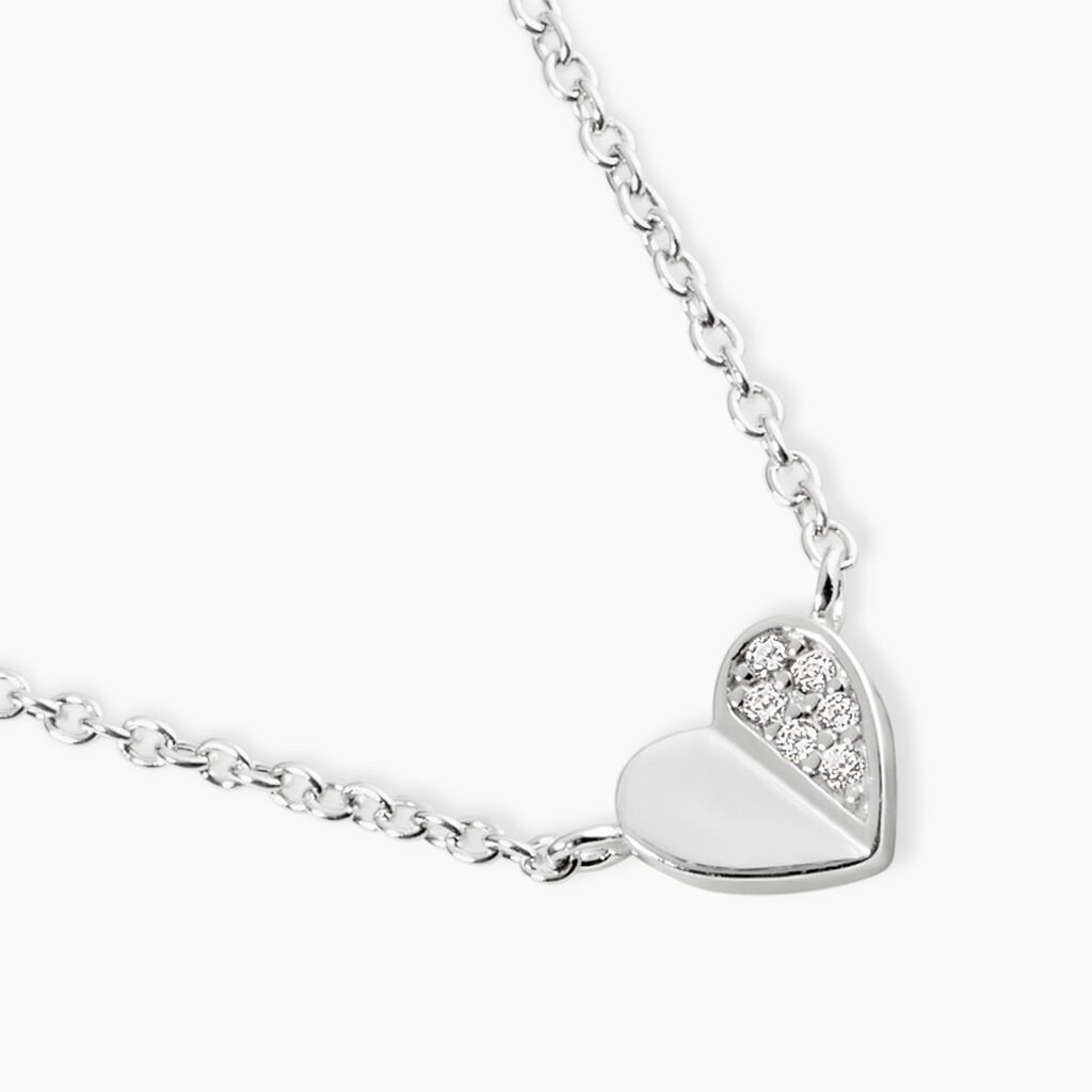 Collier Natacha Argent Blanc Oxyde De Zirconium - F&ecirc;te des m&egrave;res Femme | Histoire d&rsquo;Or