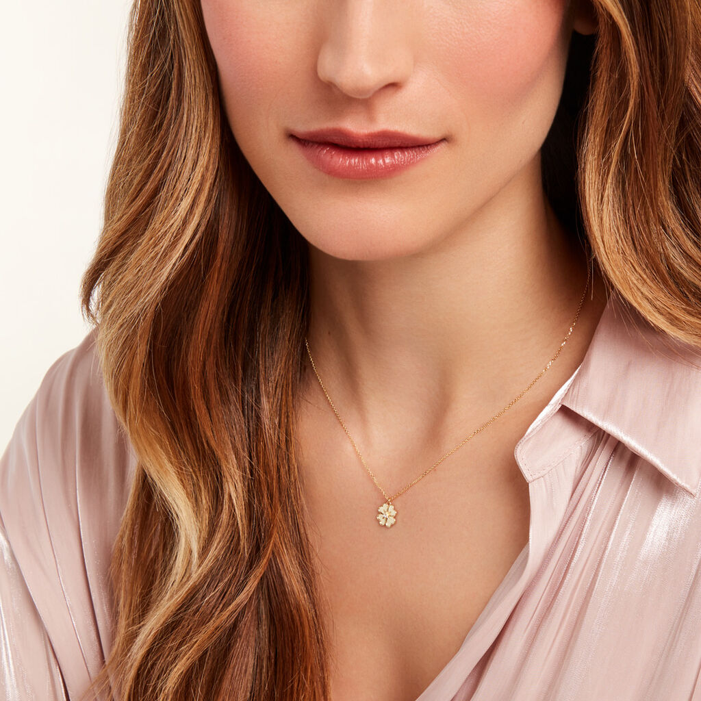 Collier Nacrea Or Jaune Oxyde De Zirconium - Colliers Femme | Histoire d’Or