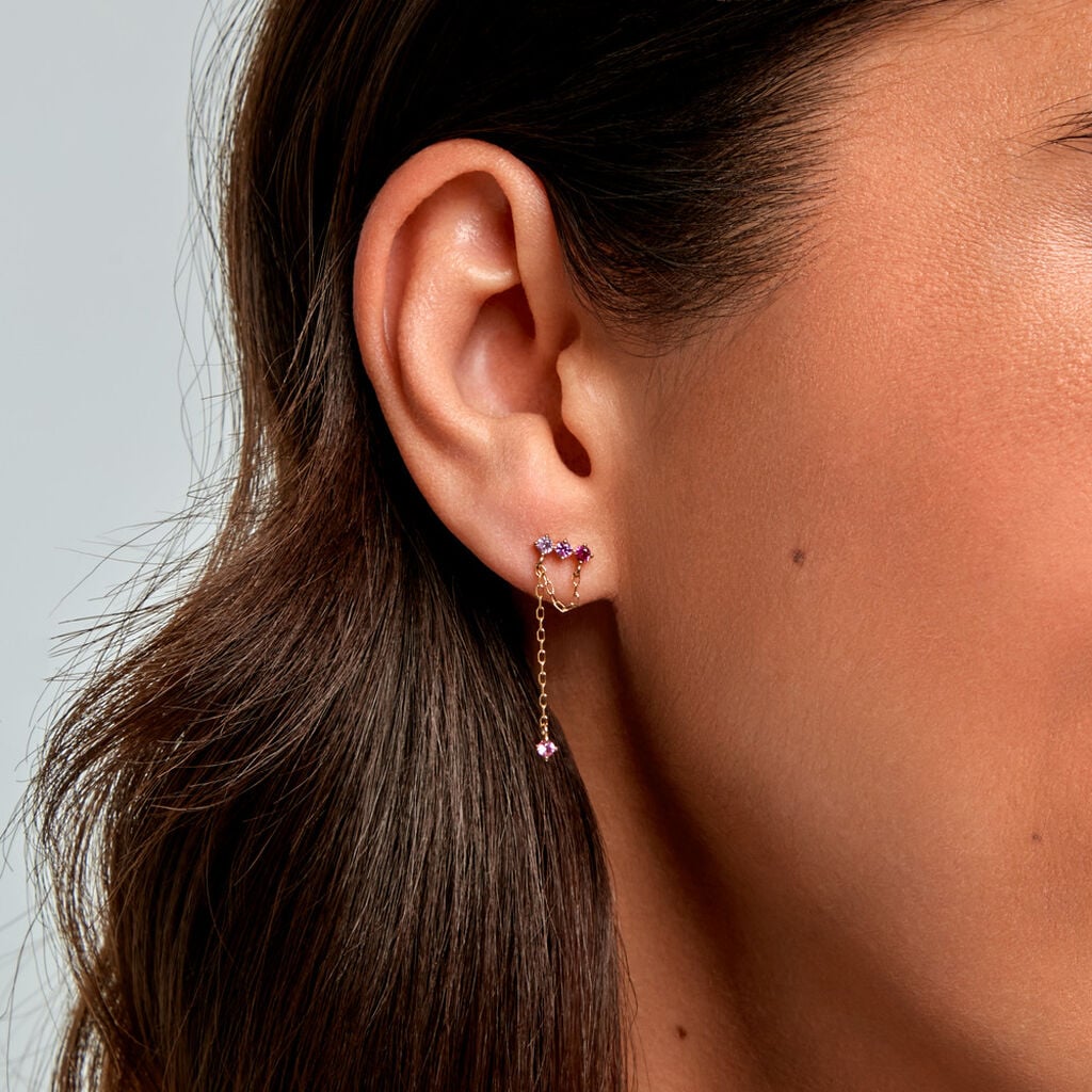Bijoux D'Oreilles Meriah Or Jaune Oxyde De Zirconium - Ear cuffs Femme | Histoire d&rsquo;Or