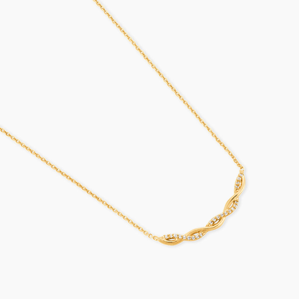 Collier Carolyne Or Jaune Oxyde De Zirconium - Colliers Femme | Histoire d&rsquo;Or