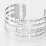 Bracelet Jonc Abram Acier Blanc - Bracelets joncs Femme | Histoire d&rsquo;Or