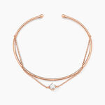 Bracelet Jonc Ruth Argent Rose Oxyde De Zirconium - Bracelets joncs Femme | Histoire d&rsquo;Or