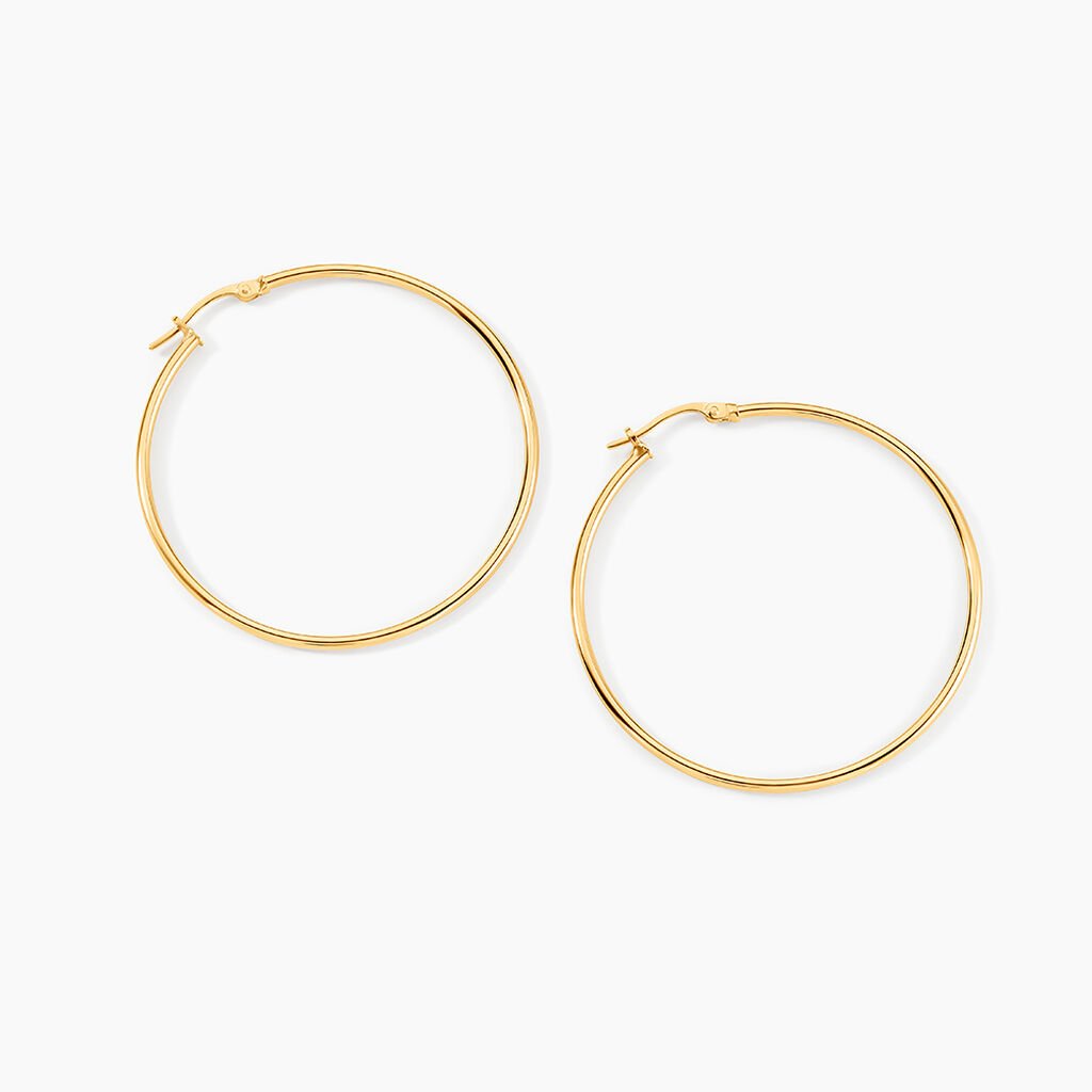 Créoles Agapanthe Or Jaune - Boucles d'oreilles créoles Femme | Histoire d’Or