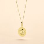 Pendentif Ange Rond Satine Or Jaune - Pendentifs Communion Famille | Histoire d&rsquo;Or