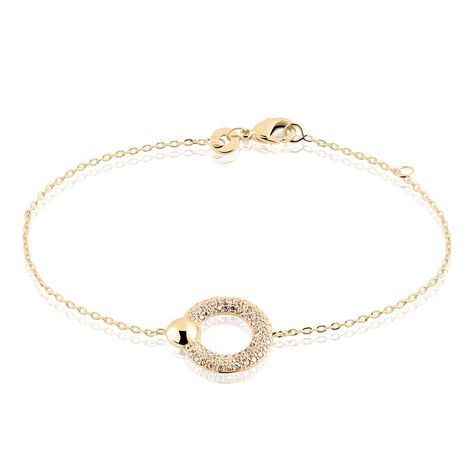 Bracelet Vivienna Plaque Or Jaune Oxyde De Zirconium - Bracelets Femme | Histoire d&rsquo;Or
