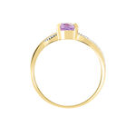 Bague Candice Or Jaune Amethyste - Bagues solitaires Femme | Histoire d&rsquo;Or